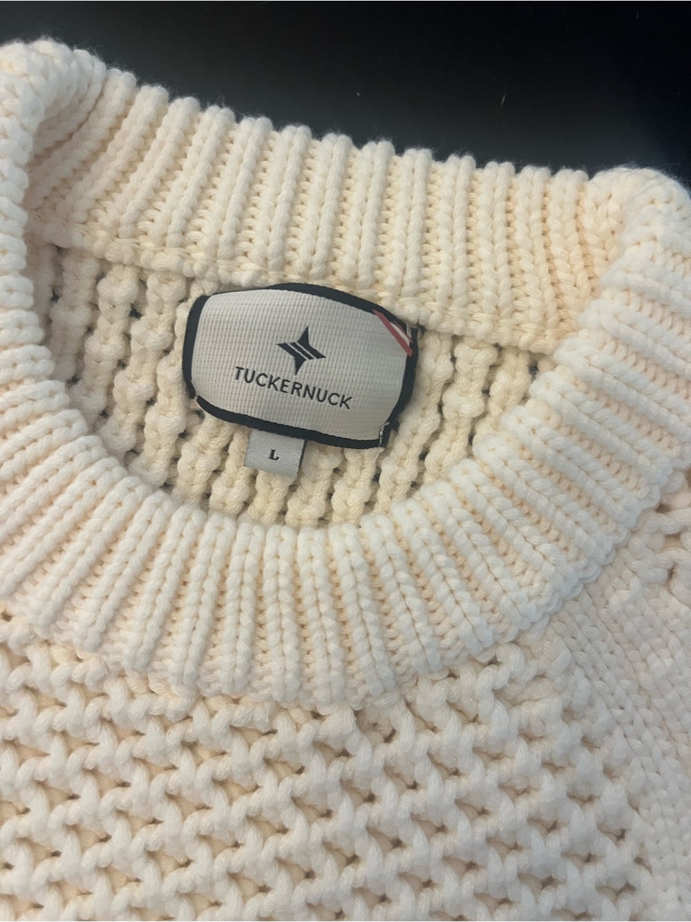 Tuckernuck Ivory Crochet Knit Annette Sweater - Picture 2 of 5
